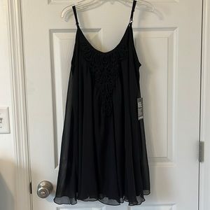 Black spaghetti straps express dress